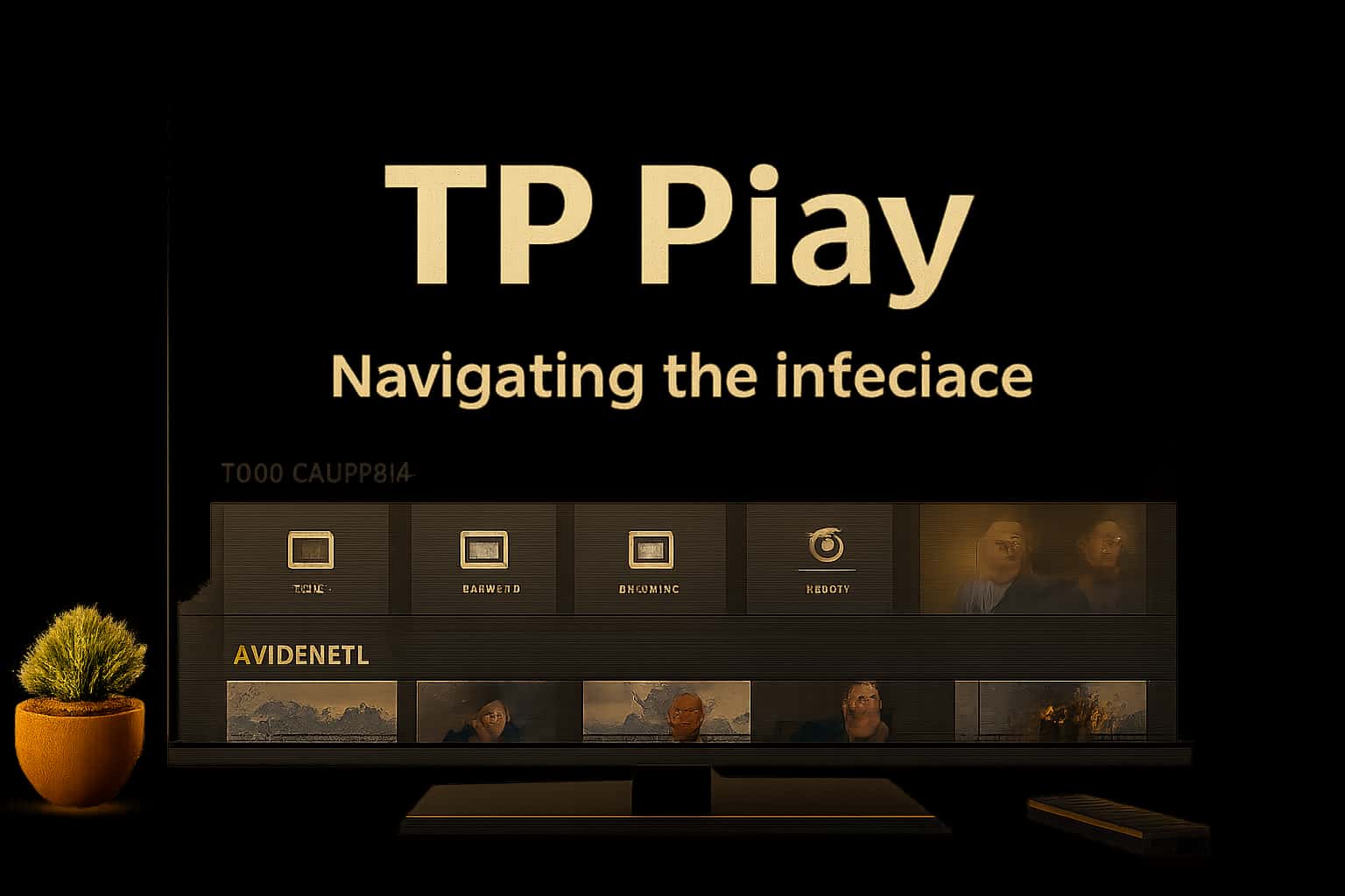 An informative scene illustrating the TP Play interface with highlighted features and usability.