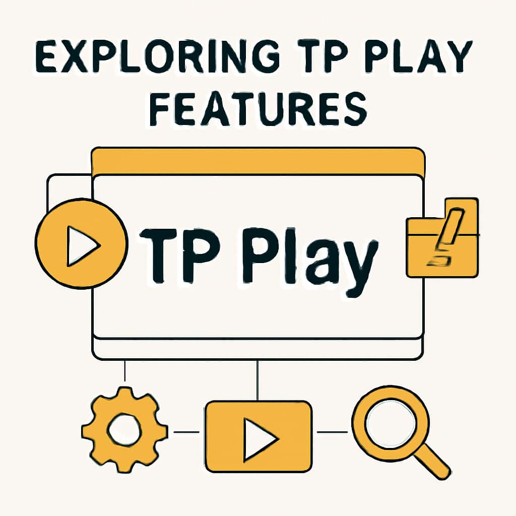 An educational diagram outlining key features of TP Play.