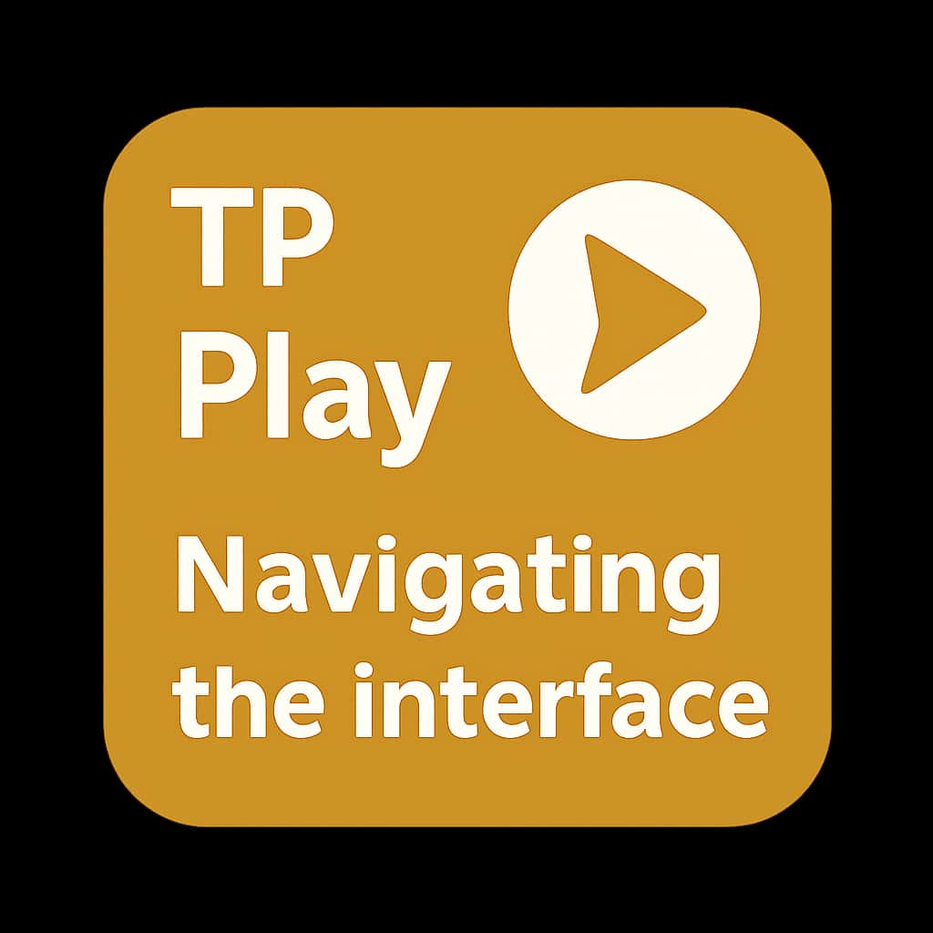 An icon representing assistance with the TP Play interface.