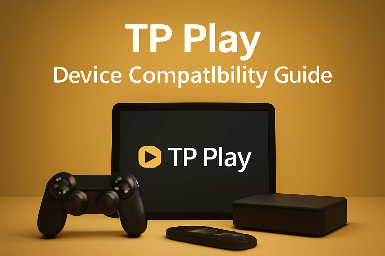 An informative graphic showcasing TP Play Device Compatibility Guide with a sleek design.