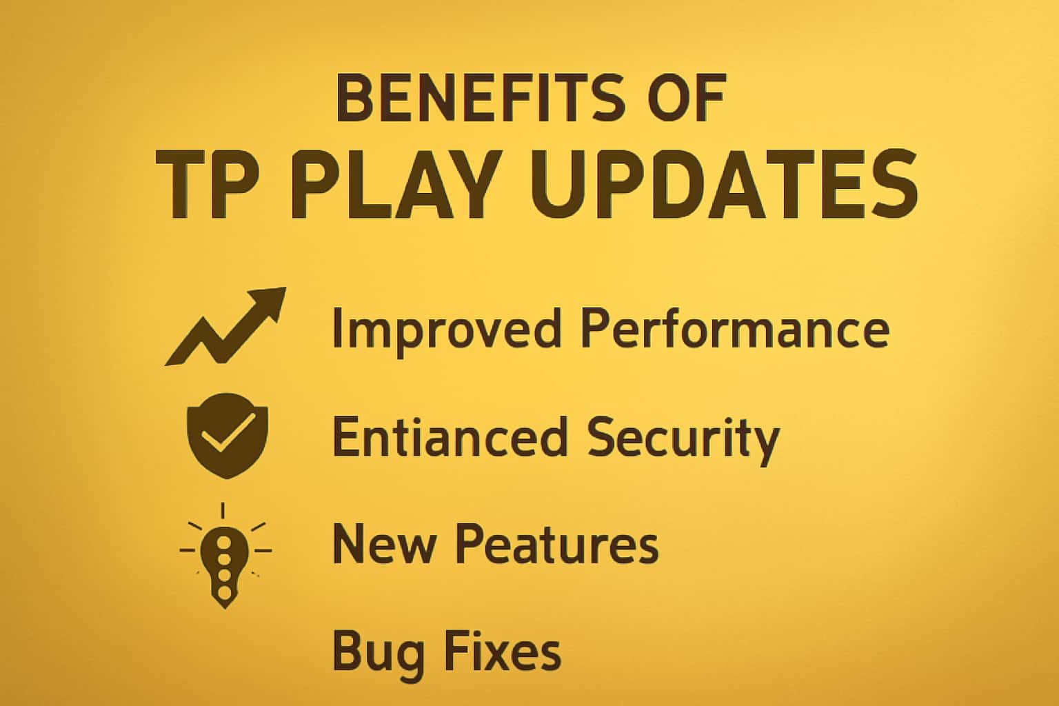 A visual representation of TP Play updates highlighting key benefits.