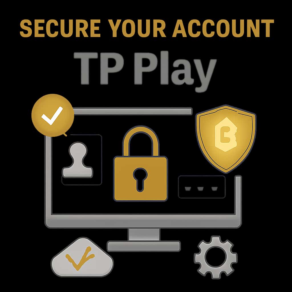An educational diagram illustrating the security features of TP Play accounts.