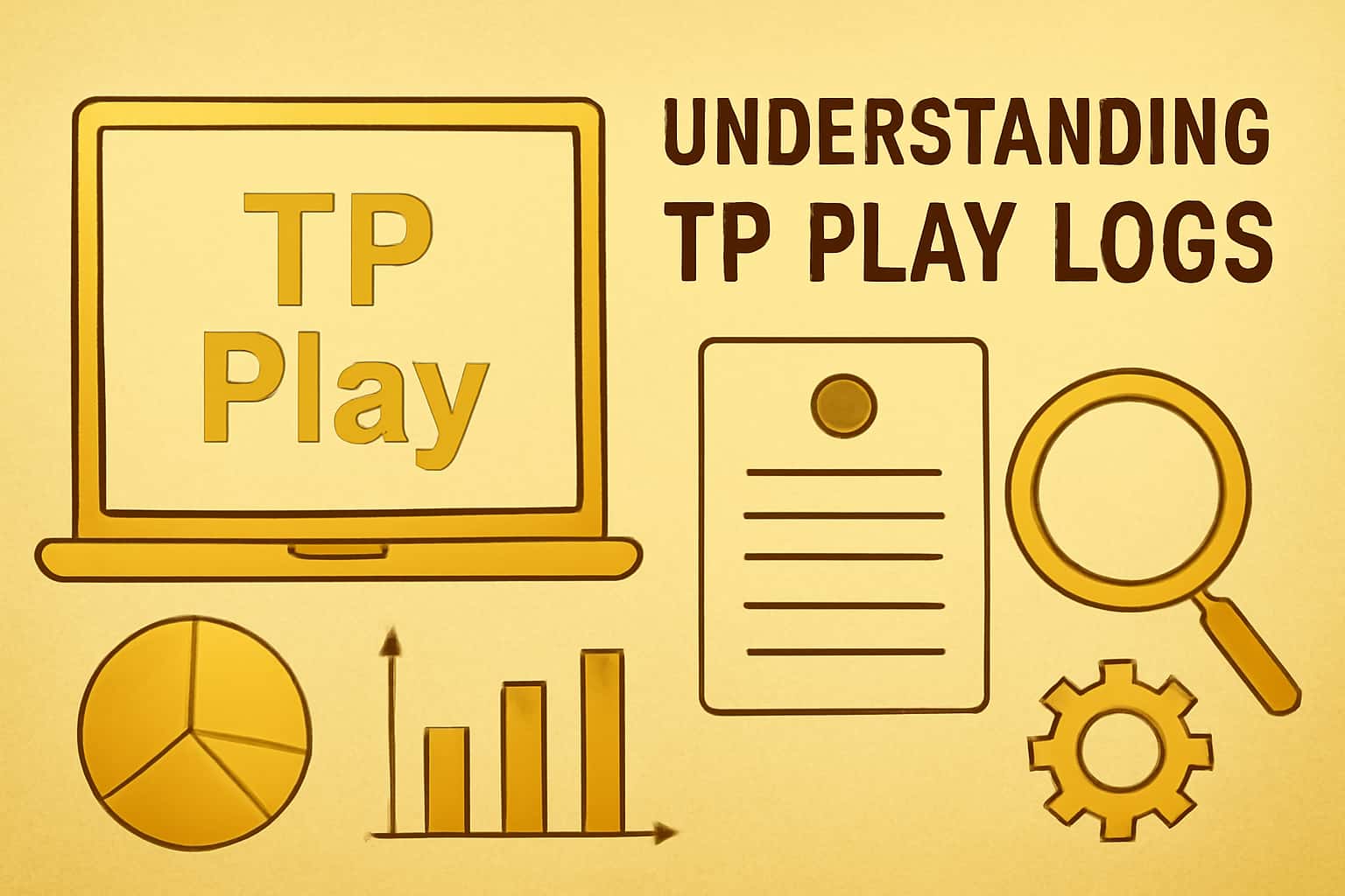 An informative scene depicting the concept of TP Play logs with clear text.